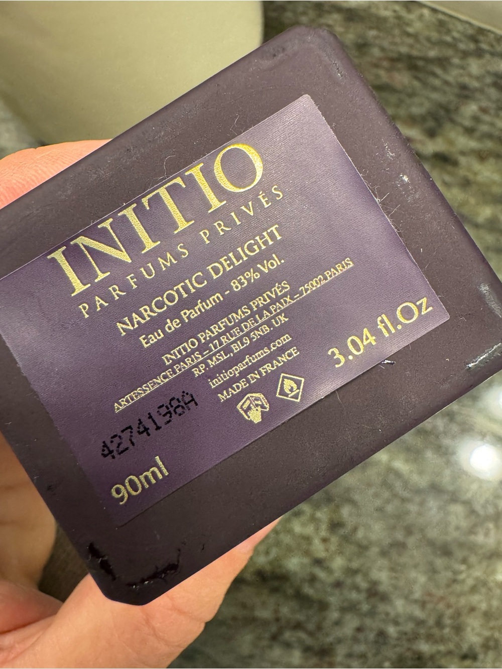Initio Narcotic Delight 3.04 oz New w/obox - Picture 3 of 3